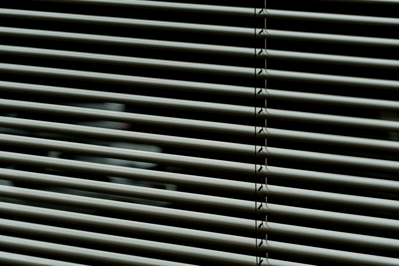 Close-up of venetian blind slats
